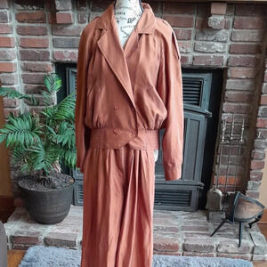 Diane Gilman Vintage Silk Jacket and Pants